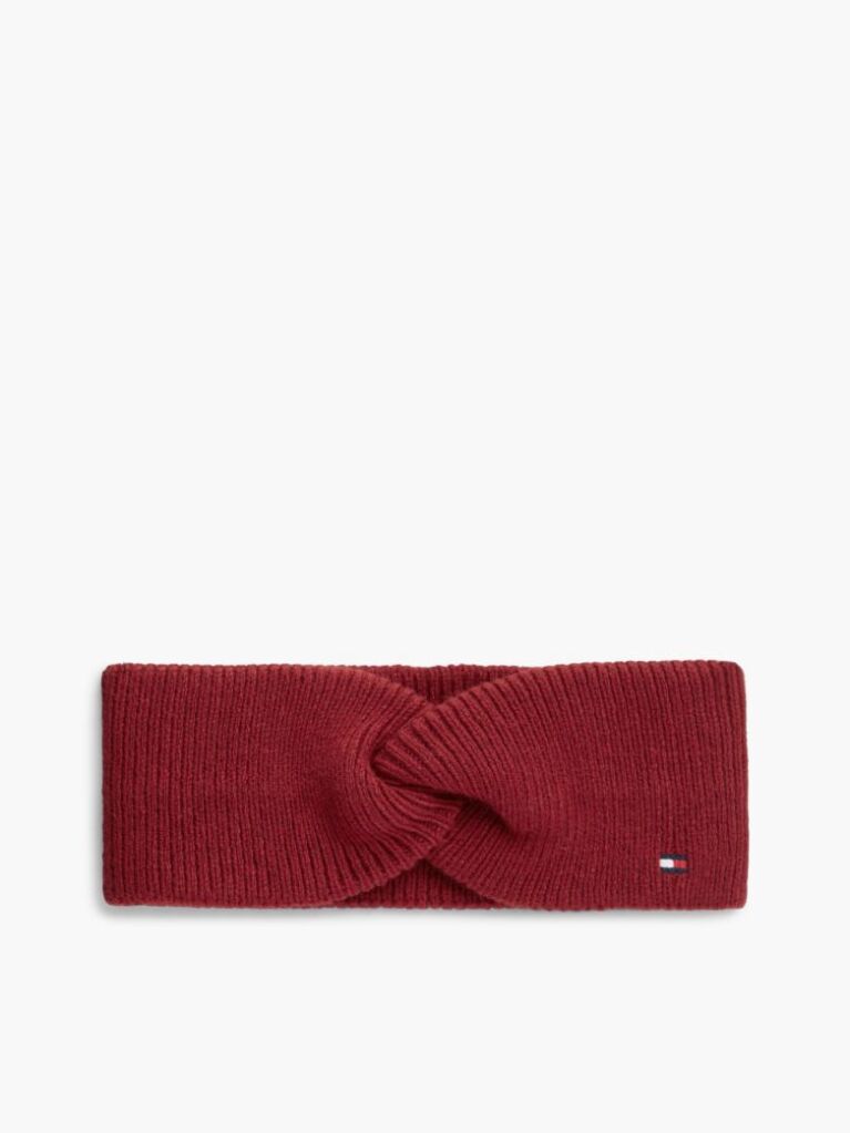 Red Hilfiger Flag Knit Headband With Wool  Women