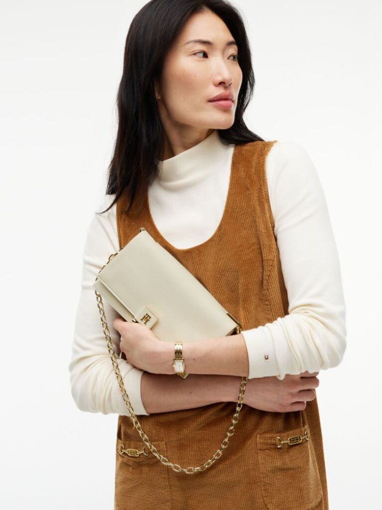 Beige TH Monogram Chain Crossbody Bag  Women