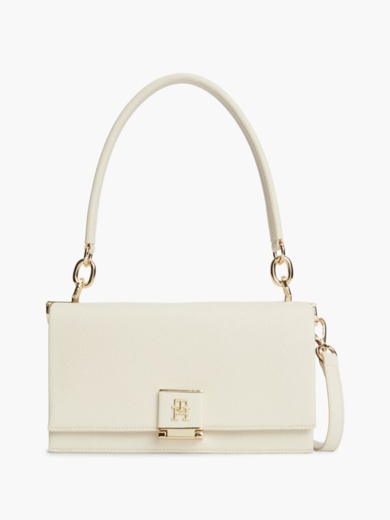 Beige Global Stripe TH Monogram Crossbody Bag  Women
