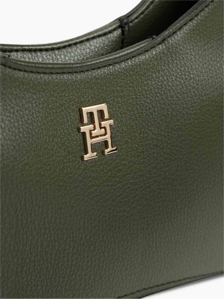Green TH Monogram Plaque Crossbody Hobo Bag  Women