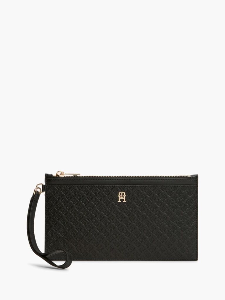 Μαύρο Hilfiger Icon Πορτοφόλι Χειρός  Γυναίκες