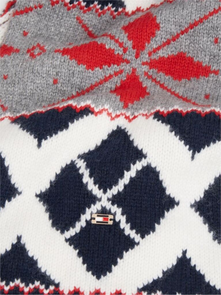 Multi Fair Isle Κασκόλ Από Αλπάκα Με Λογότυπο  Γυναίκες