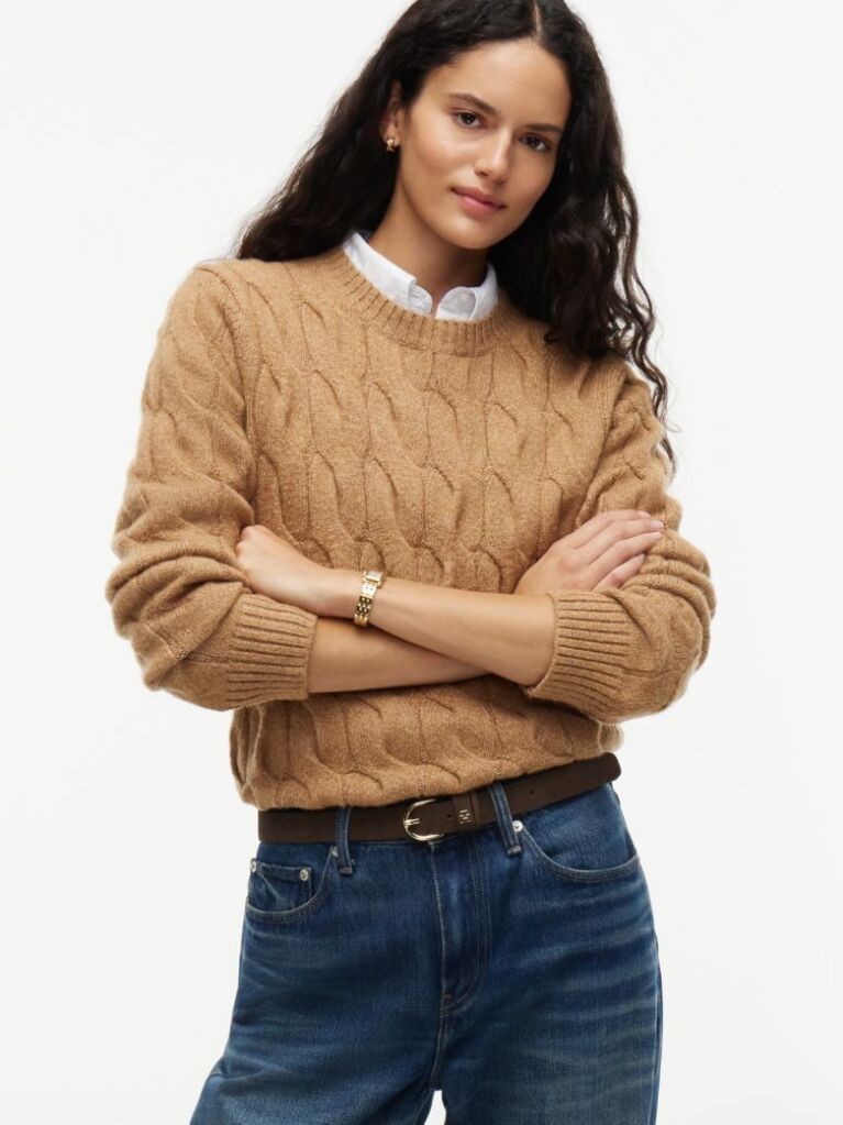 Brown Essential Rounded Buckle Suede Belt  Women