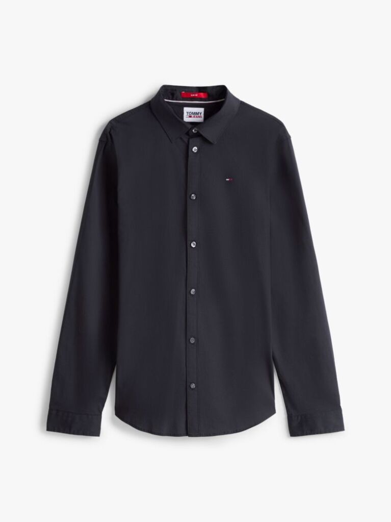 Black Stretch Slim Fit Shirt  Men