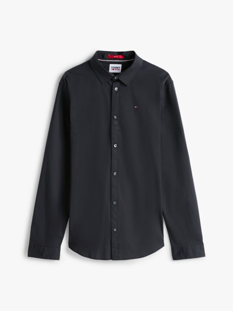 Black Stretch Slim Fit Shirt  Men