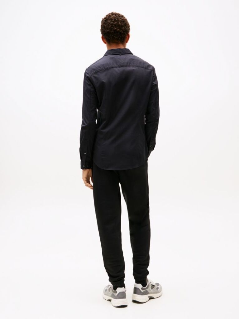 Black Stretch Slim Fit Shirt  Men