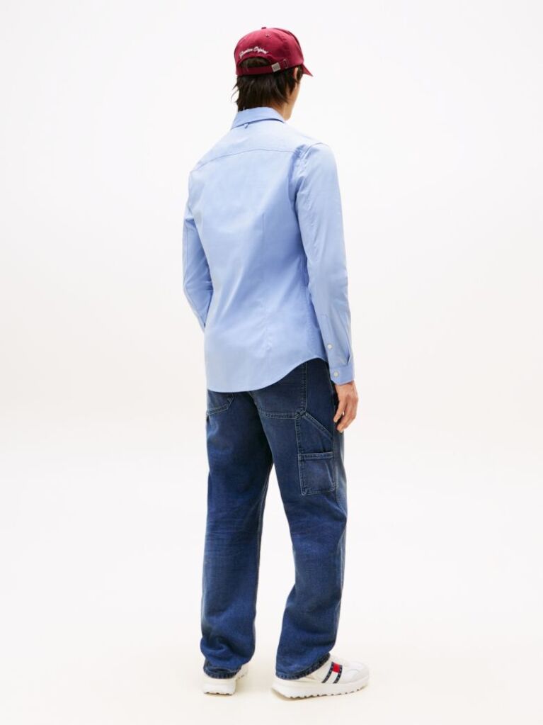 Blue Stretch Slim Fit Shirt  Men