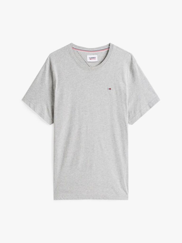 Γκρι T-Shirt Σε Κανονική Γραμμή Με Κλασική Λαιμόκοψη  Άνδρες