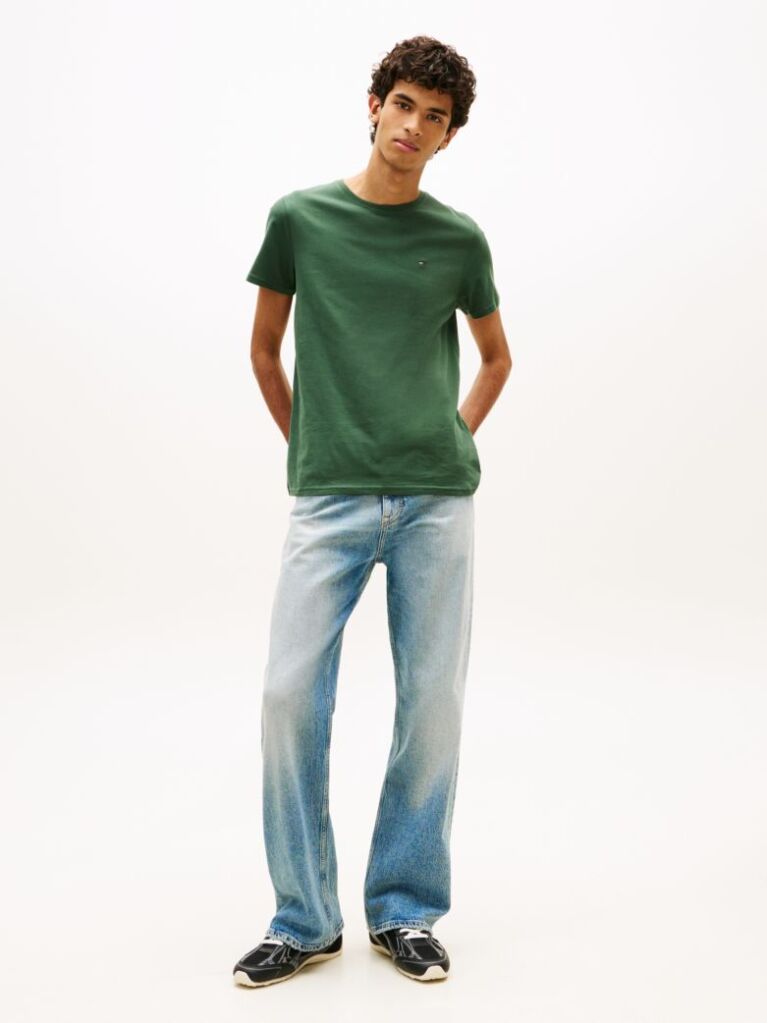 Green Regular Fit Crew T-Shirt  Men
