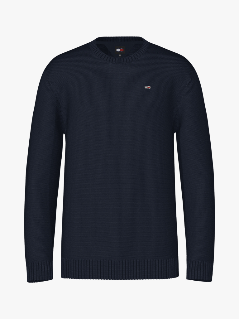 Blue Cotton Crewneck Jumper  Men