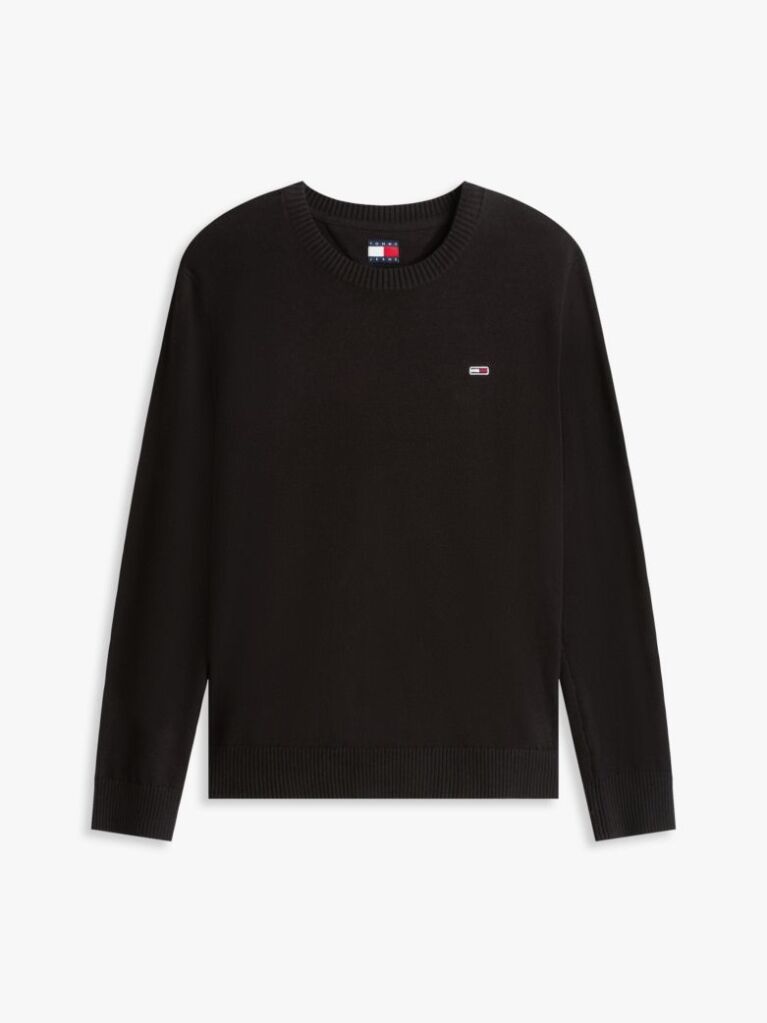 Black Crew Neck Jumper  Men