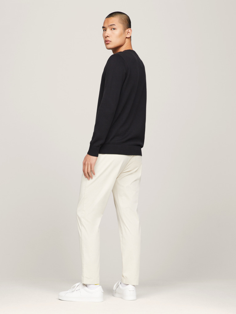 Black Crew Neck Jumper  Men