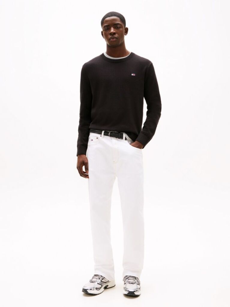 Black Crew Neck Jumper  Men