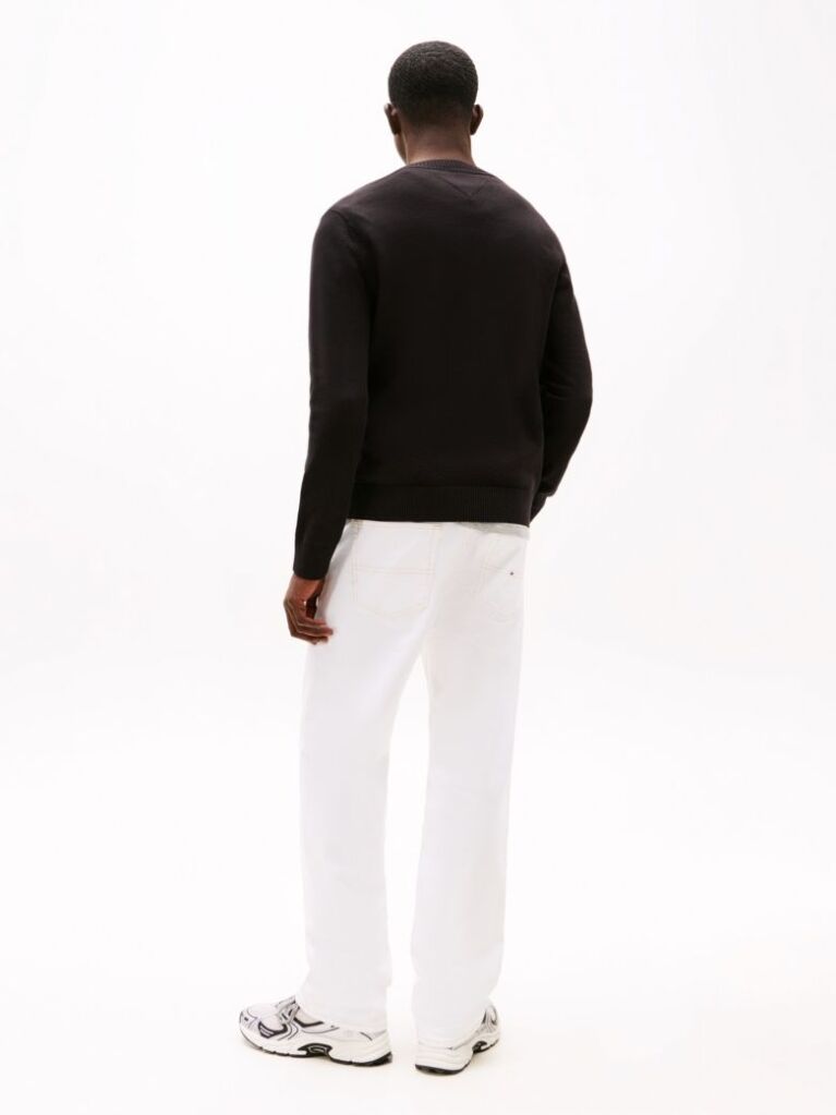 Black Crew Neck Jumper  Men