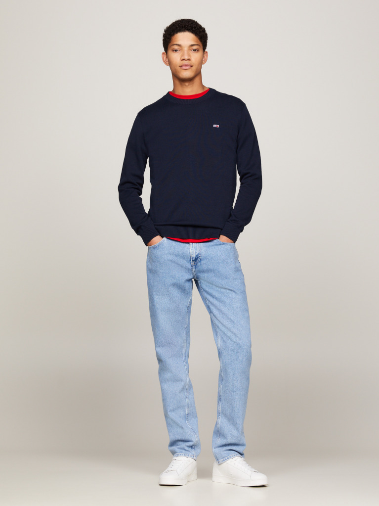 Blue Crew Neck Jumper  Men