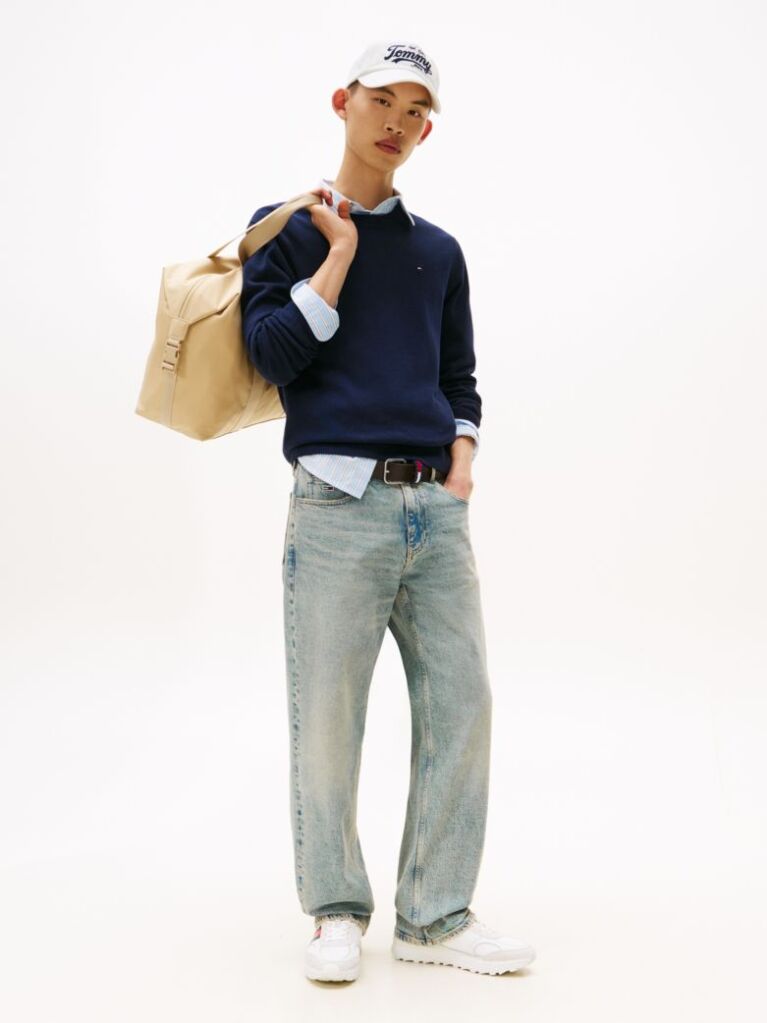 Blue Crew Neck Jumper  Men