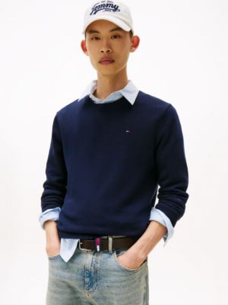 Blue Crew Neck Jumper  Men