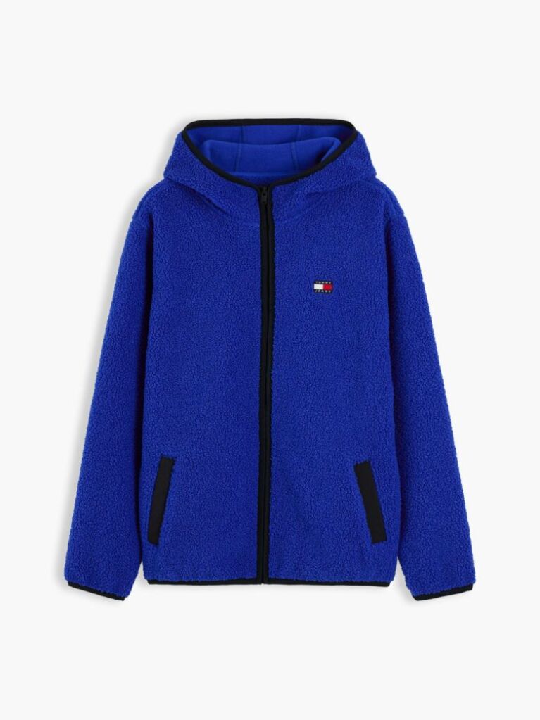 Μπλε Teddy Hoody Με Φερμουάρ  Άνδρες