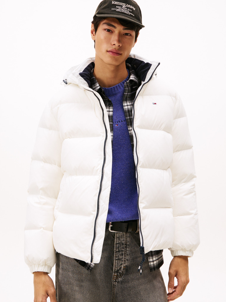 Beige Water Repellent Down Jacket  Men