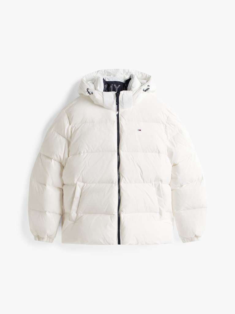 Beige Water Repellent Down Jacket  Men