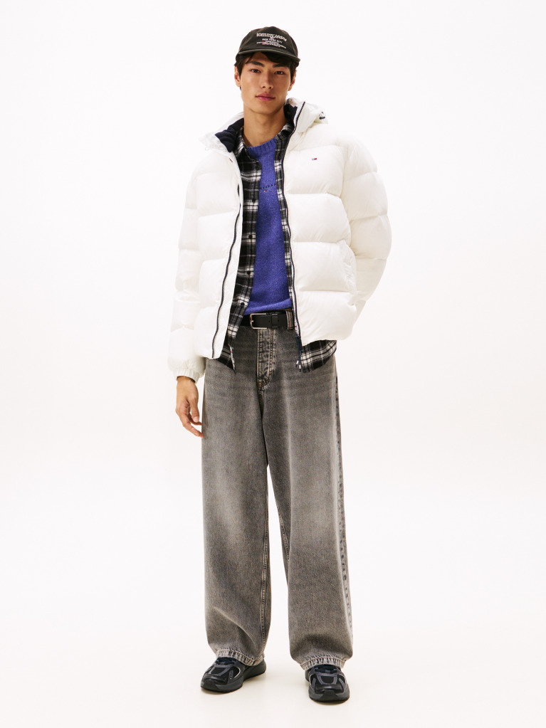 Beige Water Repellent Down Jacket  Men