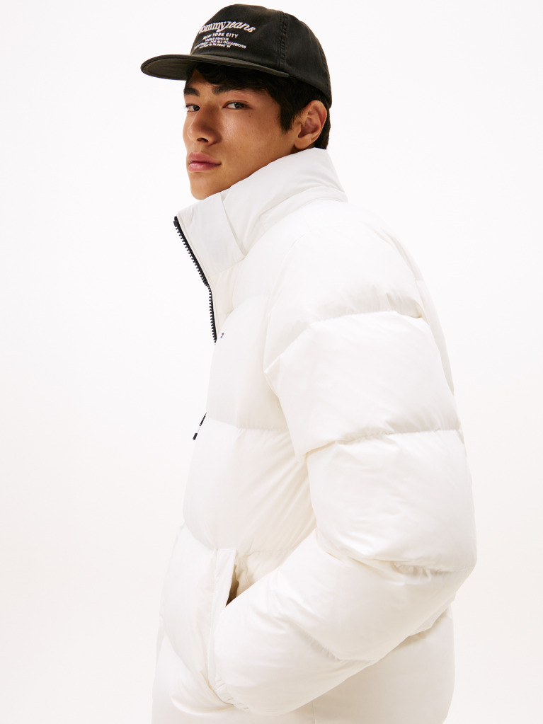 Beige Water Repellent Down Jacket  Men