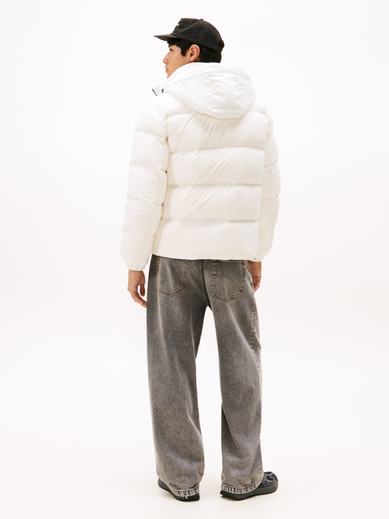 Beige Water Repellent Down Jacket  Men