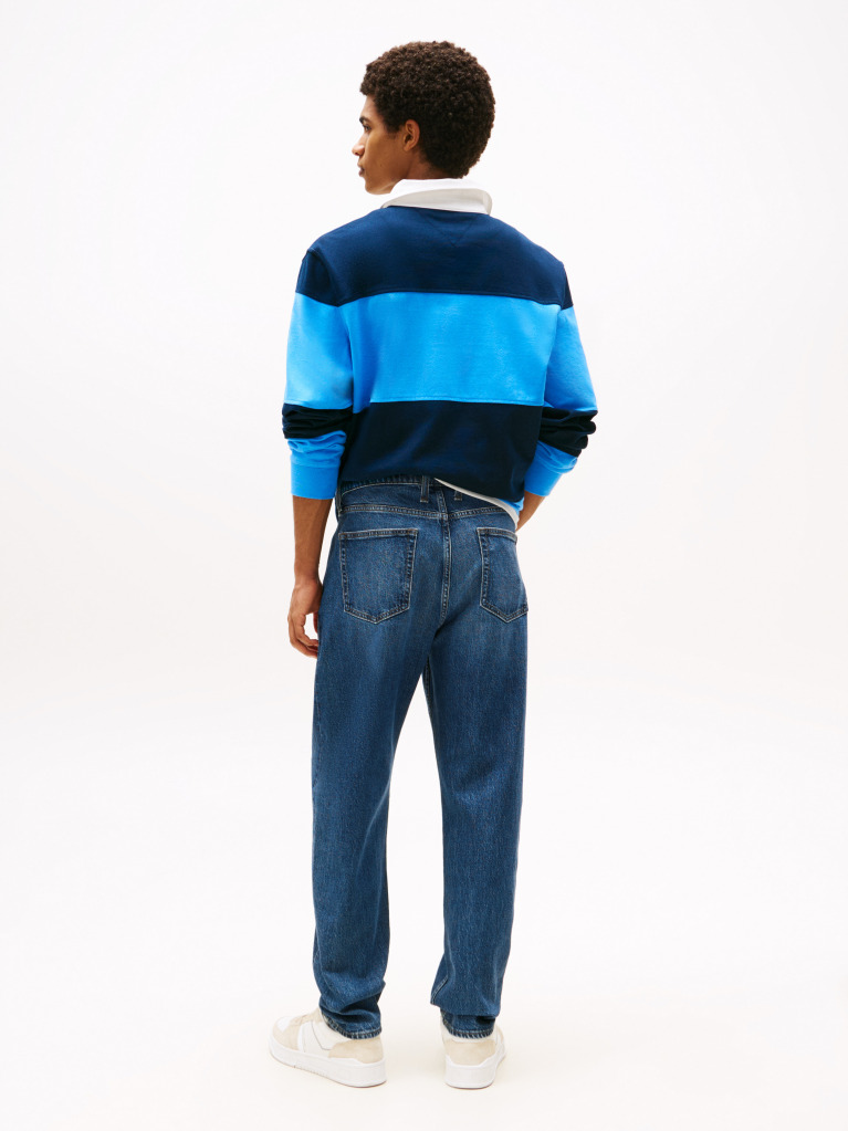 Blue Isaac Relaxed Tapered Jeans  Men