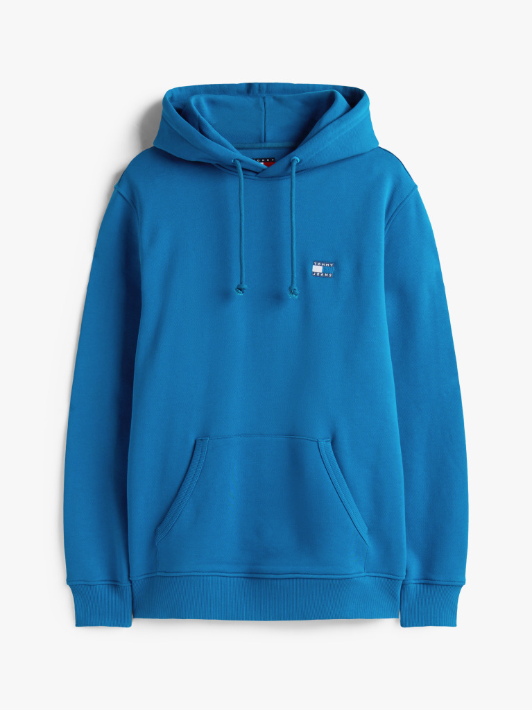 Blue Tommy Badge Drawstring Hoody  Men