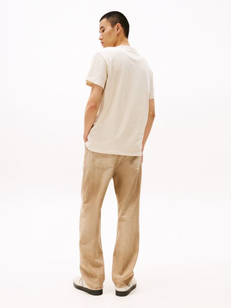 White Tommy Badge Crew Neck T-Shirt  Men