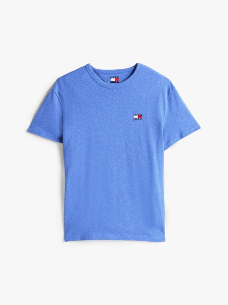Blue Tommy Badge Crew Neck T-Shirt  Men