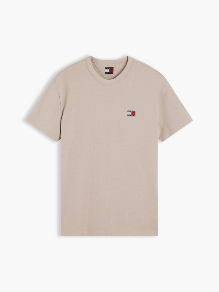 Brown Tommy Badge Crew Neck T-Shirt  Men