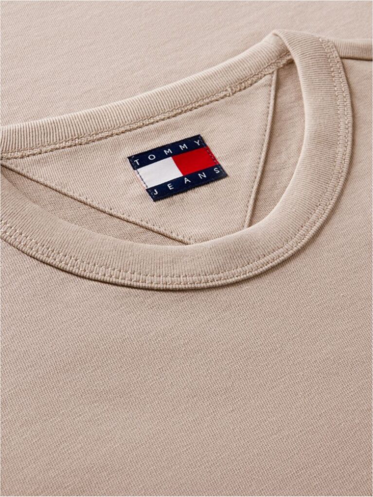 Brown Tommy Badge Crew Neck T-Shirt  Men