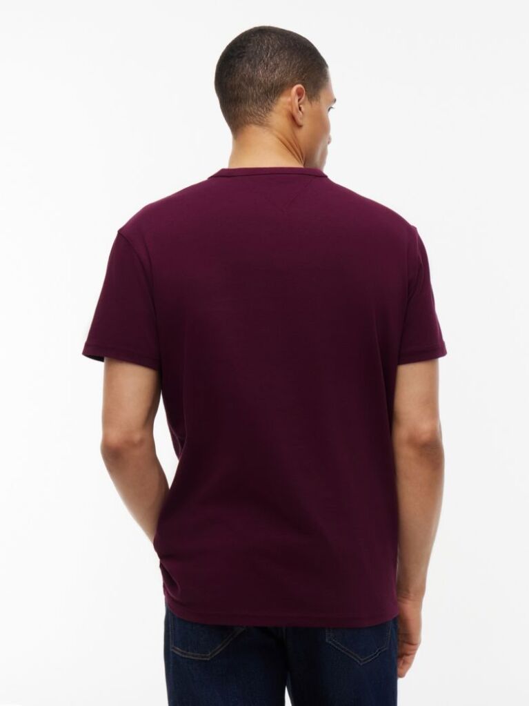 Purple Tommy Badge Crew Neck T-Shirt  Men