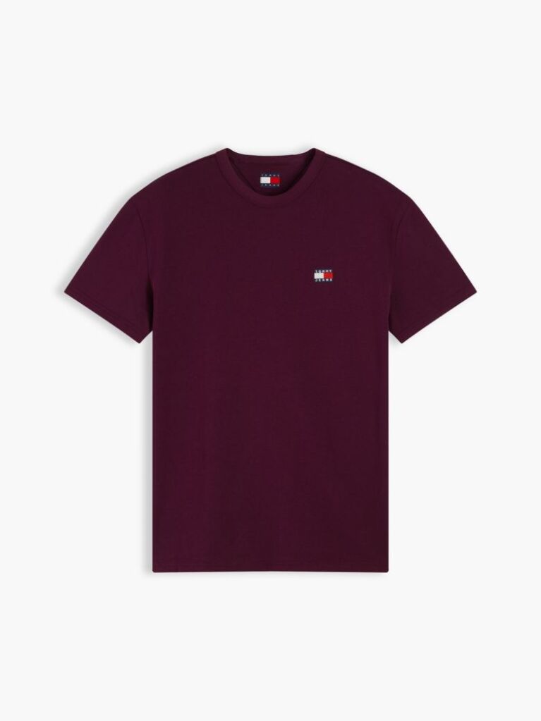 Purple Tommy Badge Crew Neck T-Shirt  Men