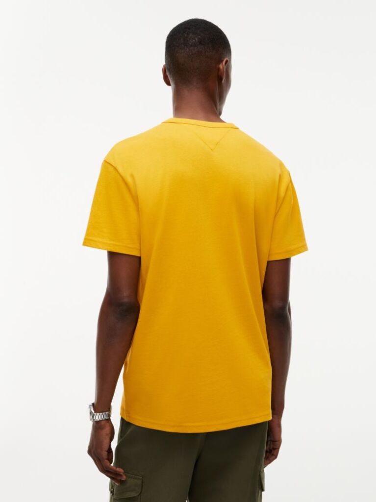 Yellow Tommy Badge Crew Neck T-Shirt  Men
