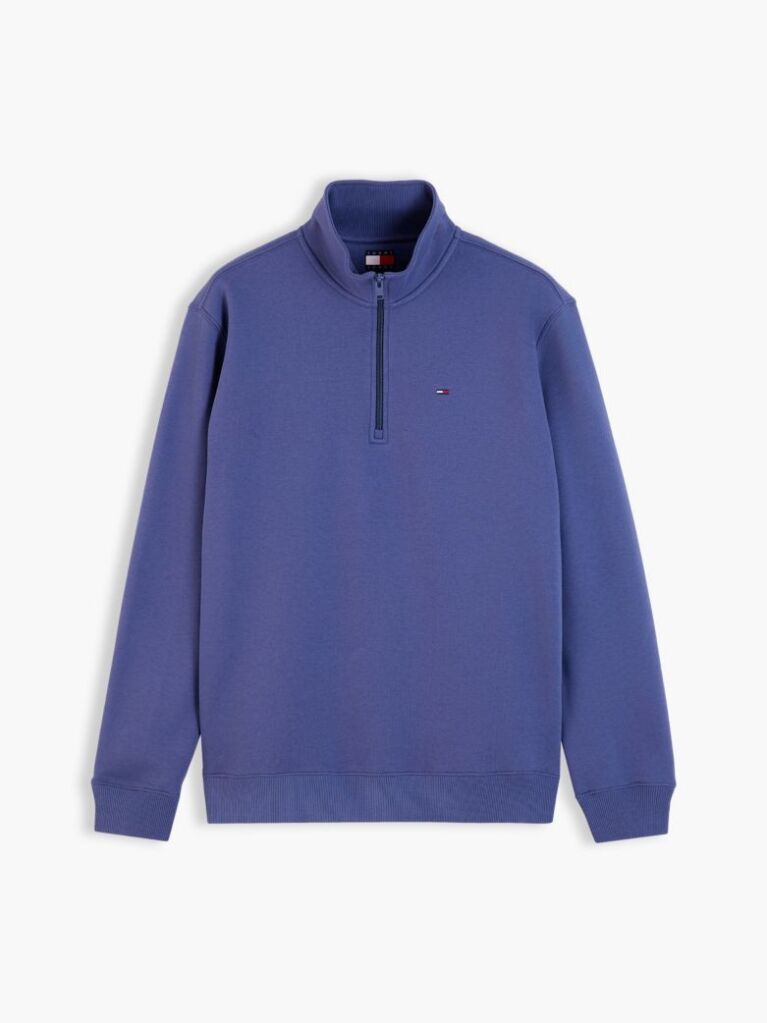 Μπλε Φούτερ Με Φερμουάρ Και Σημαιάκι Tommy  Άνδρες