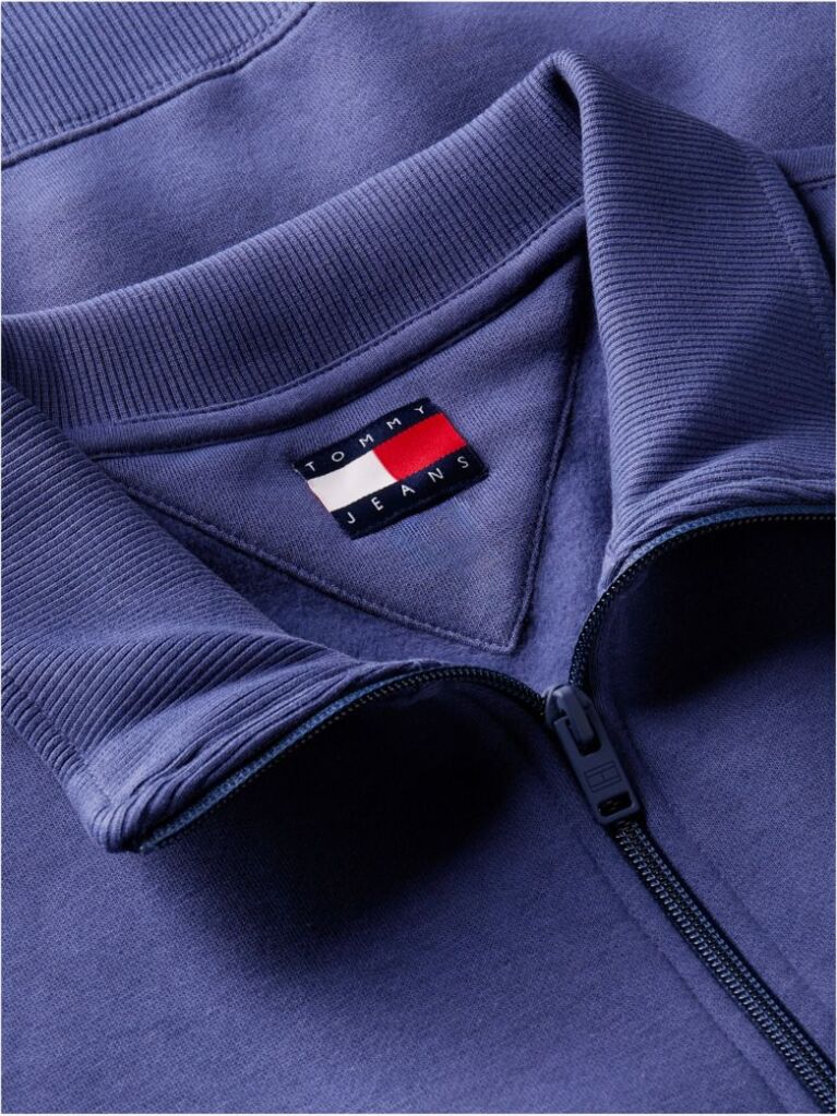 Μπλε Φούτερ Με Φερμουάρ Και Σημαιάκι Tommy  Άνδρες
