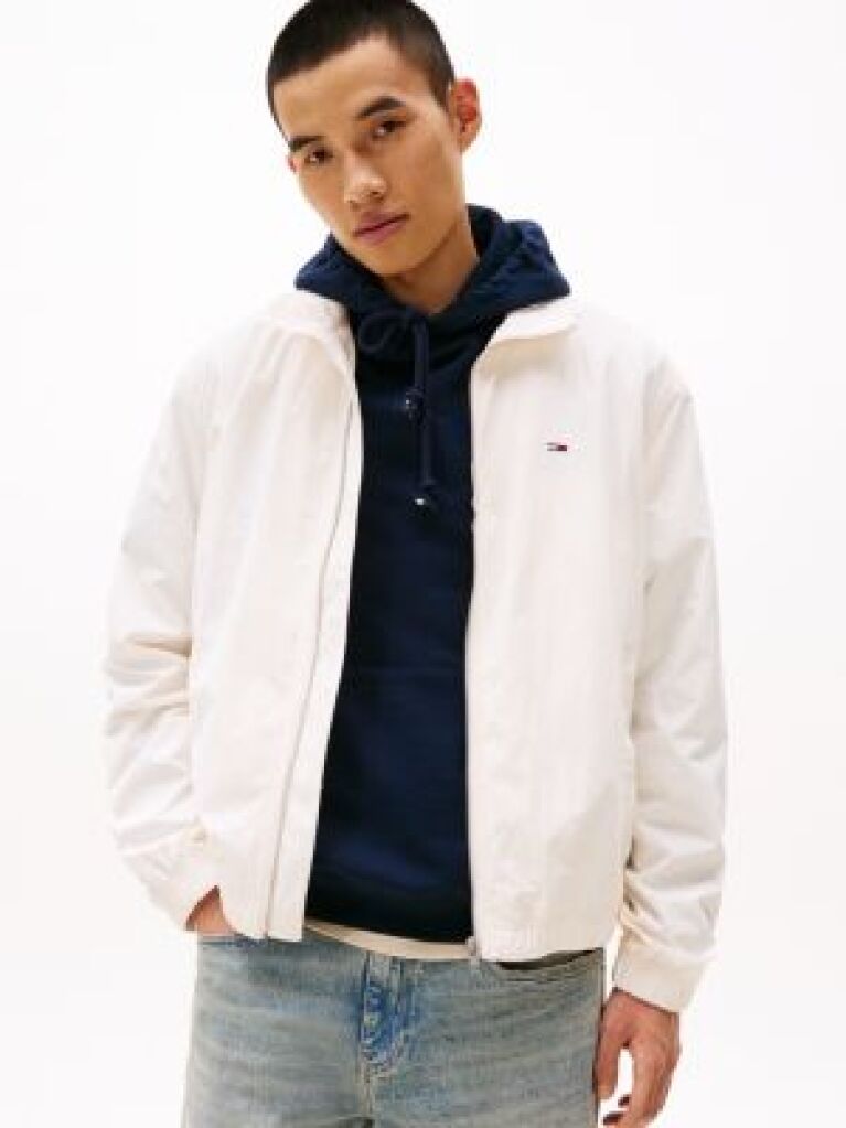 White Essential Flag Patch Jacket  Men