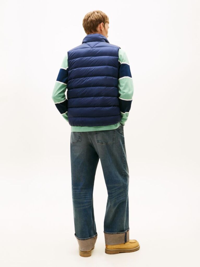 Blue Lightweight Down Zip-Thru Vest  Men