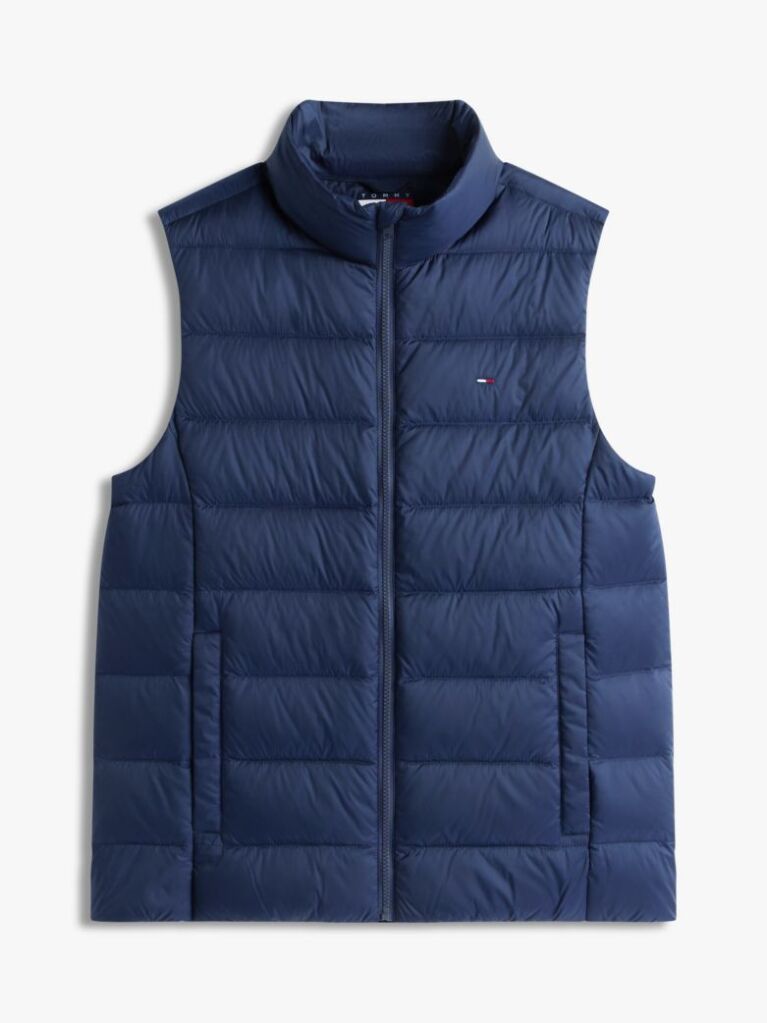 Blue Lightweight Down Zip-Thru Vest  Men
