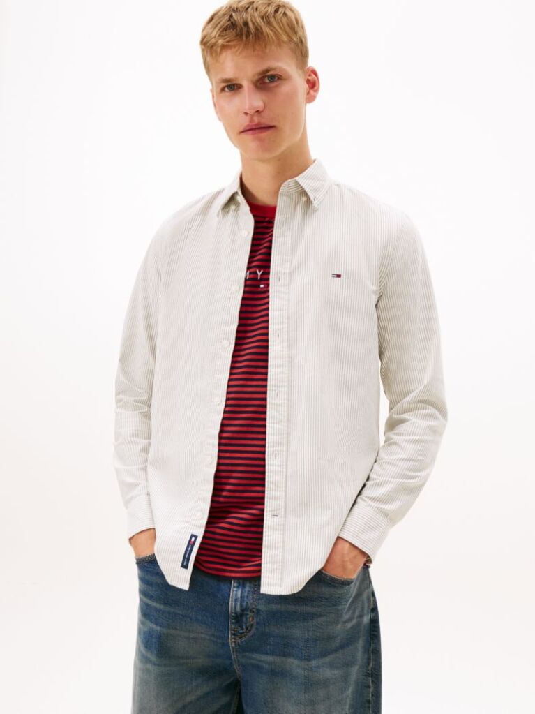 Multi Slim Stripe Oxford Shirt  Men