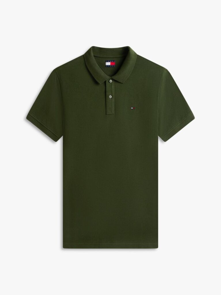Green Flag Patch Slim Fit Polo Shirt  Men