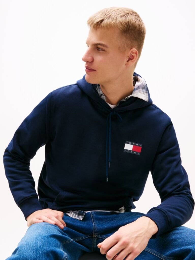 Μπλε Hoody Με Λογότυπο  Άνδρες