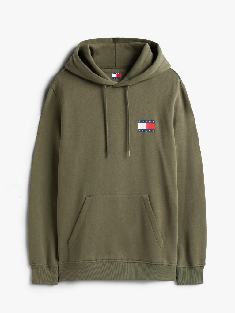 Green Logo Drawstring Hoody  Men