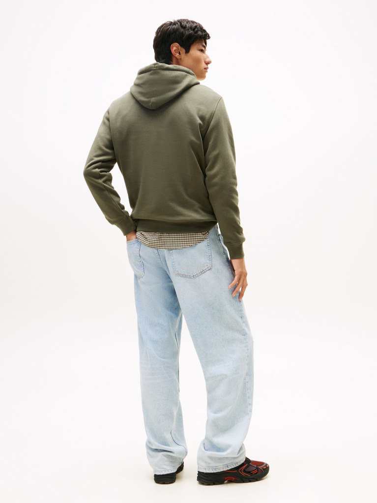 Green Logo Drawstring Hoody  Men
