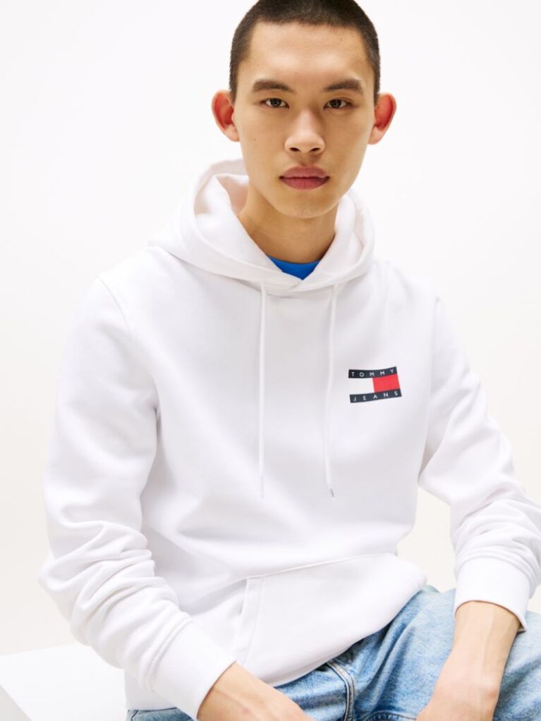 Άσπρο Hoody Με Λογότυπο  Άνδρες