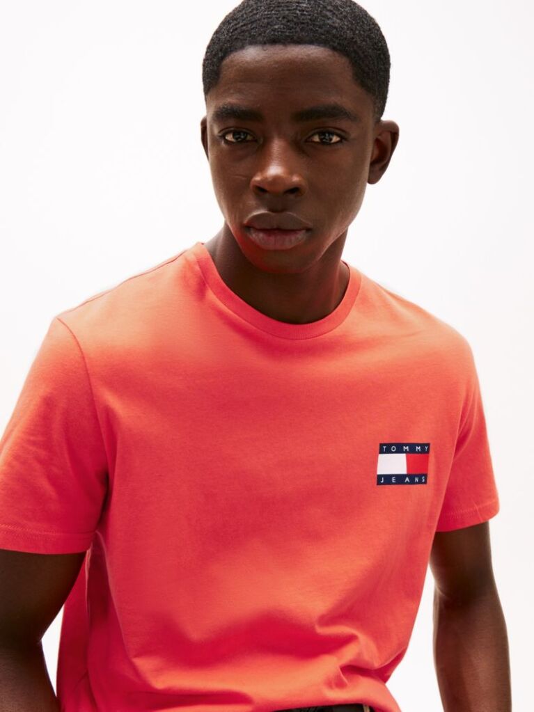 Orange Logo Slim T-Shirt  Men