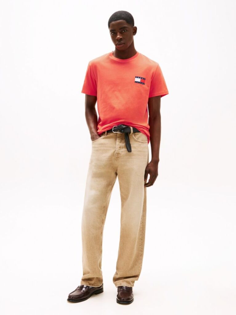 Orange Logo Slim T-Shirt  Men