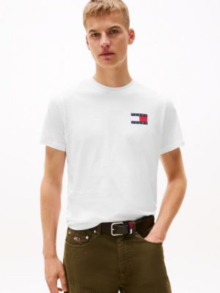 White Logo Slim T-Shirt  Men